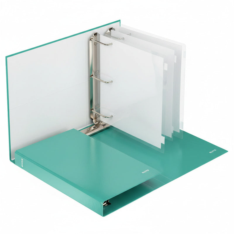 Caiet Mecanic A4 4 Inele 25MM/40MM Turcoaz Metalizat WOW Leitz