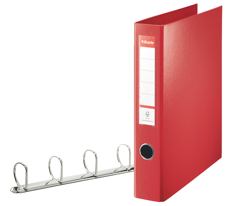 Caiet Mecanic A4 4 Inele 40MM/60MM Roșu Jumbo - Esselte