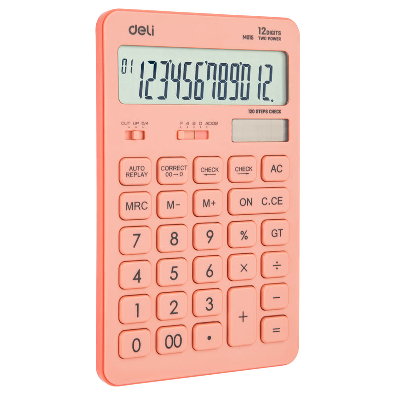 Calculator de Birou 12 Digiți 1541 Roz Pastel Deli
