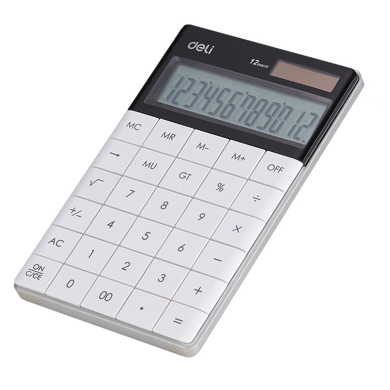 Calculator de Birou 12 Cifre 1589 Modern Alb Deli