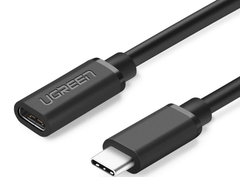 Cablu prelungitor USB-C Ugreen US353 tata-mama 1m negru