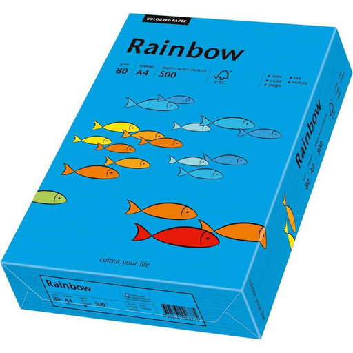 Hârtie copiator color Albastru, Rainbow, format A4, 80g, top 500 coli