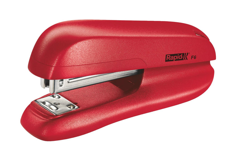 Capsator Halfstrip Rapid F6, capse 26/6, 20 coli - Roşu
