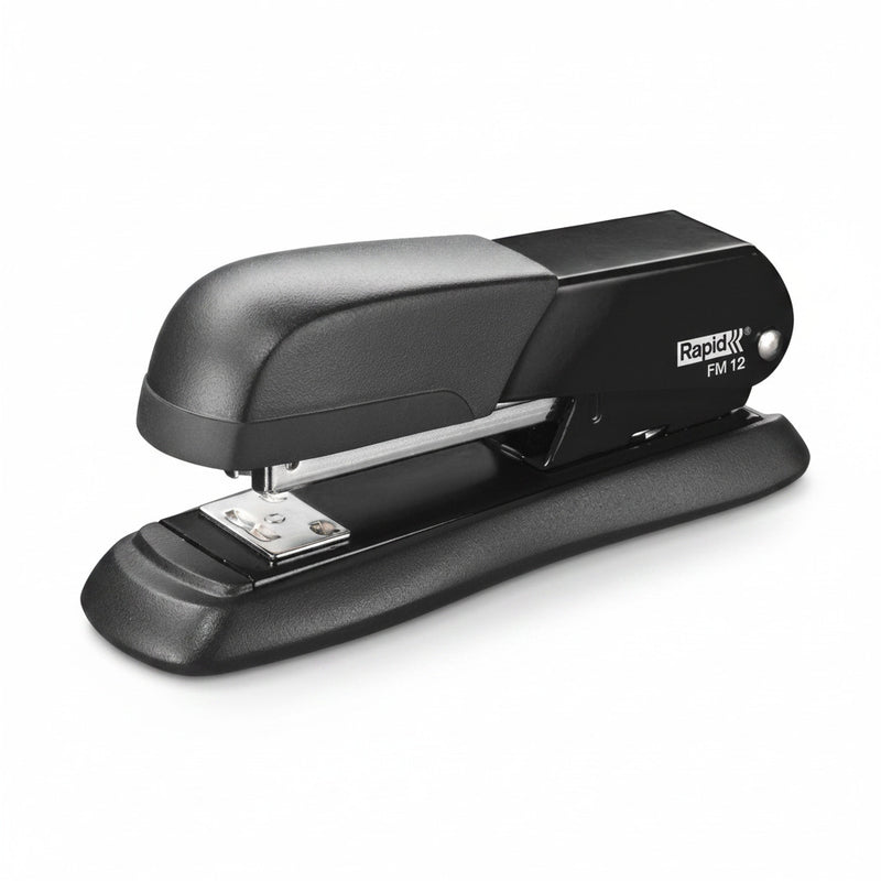 Capsator metalic Halfstrip Rapid FM12, capse 26/6, 25 coli - Negru