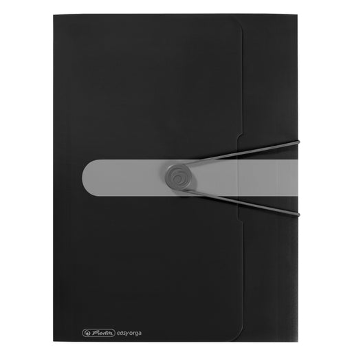 Mapă A4 EOTG PP 30mm buton elastic negru opac Herlitz