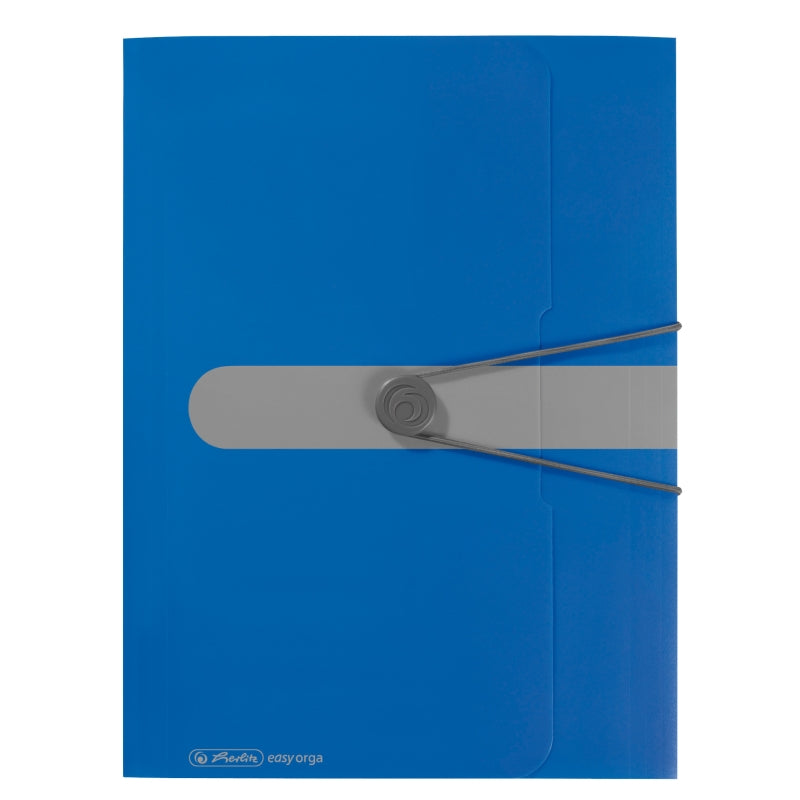 Mapă A4 EOTG PP 30mm buton elastic albastru opac Herlitz