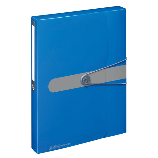 Mapă A4 EOTG PP 40mm buton elastic albastru opac Herlitz