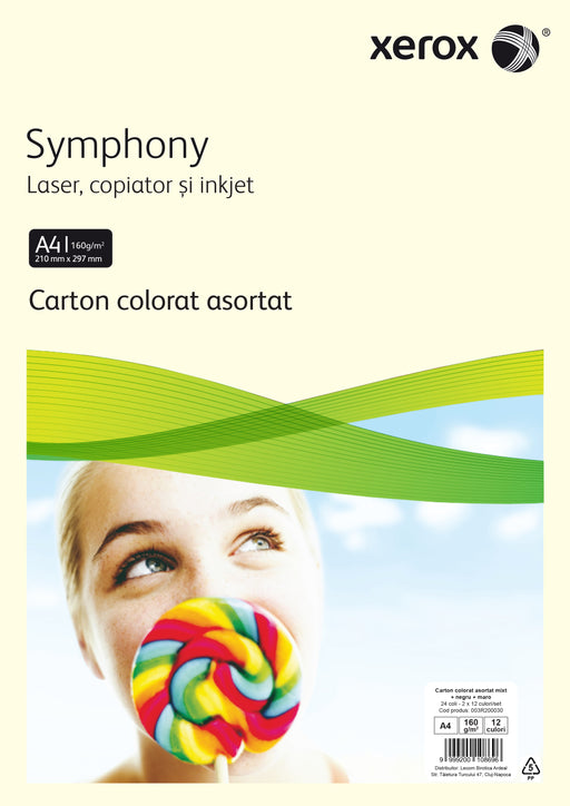 Carton copiator color As Mixt+Negru+Maro, Xerox, format A4, 160g, top 24 coli