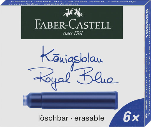 Cartușe Cerneală Mici Albastre 6 buc/Cutie Faber-Castell