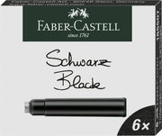 Cartușe Cerneală Mici Negre 6 buc/Cutie Faber-Castell