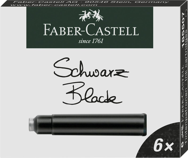 Cartușe Cerneală Mici Negre 6 buc/Cutie Faber-Castell