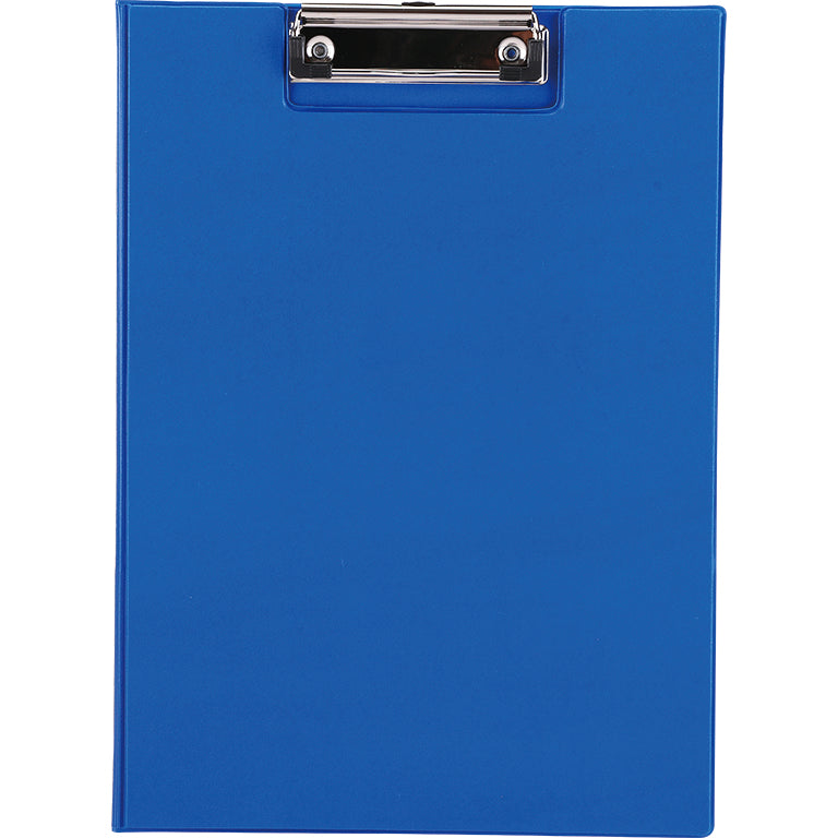 Clipboard Dublu Albastru marca Deli cu copertă protectoare și clemă metalică