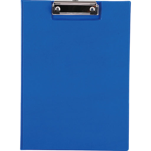 Clipboard Dublu Albastru marca Deli cu copertă protectoare și clemă metalică