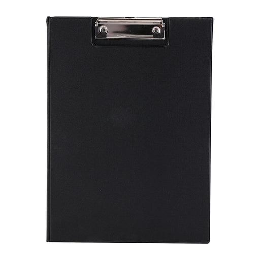 Clipboard Dublu Negru marca Deli cu copertă protectoare și clemă metalică