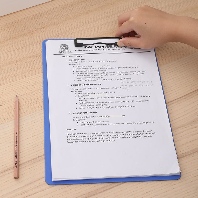 Clipboard Simplu Foam Albastru - Deli