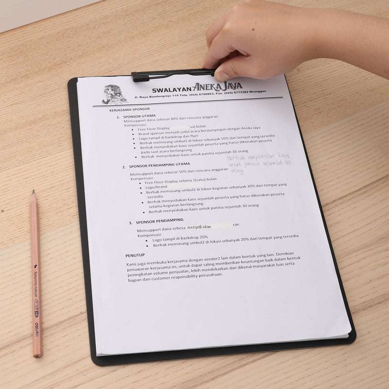 Clipboard Simplu Foam Negru - Deli