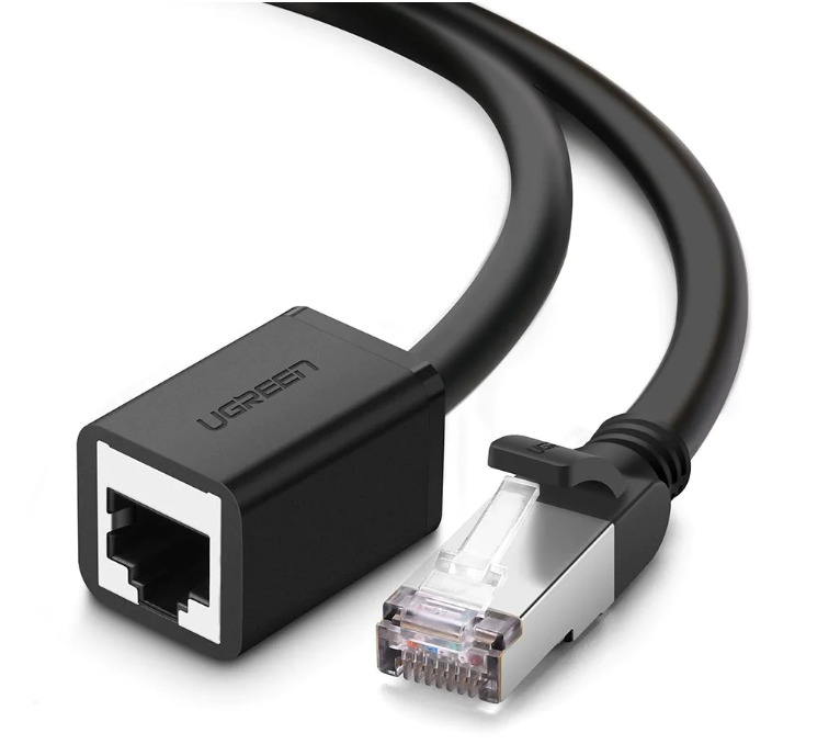 Patch cord F/UTP Cat6 Ugreen NW112 1Gbps prelungitor 1m negru
