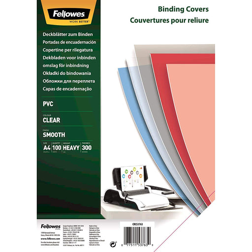 Coperți Plastic A4 300 microni Transparente 100 buc Fellowes