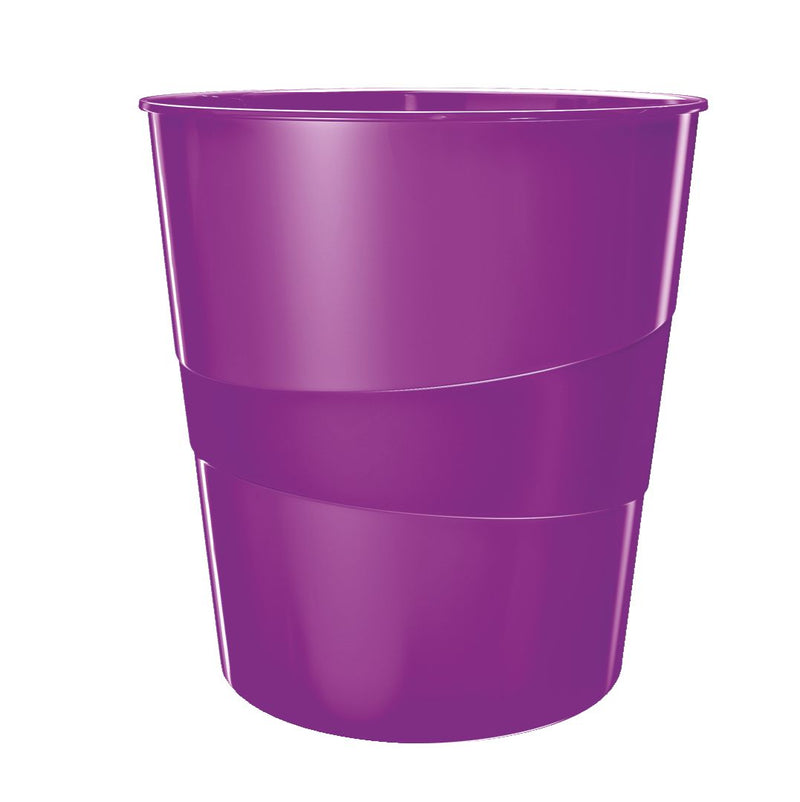 Coș birou Leitz WOW 15L mov metalizat