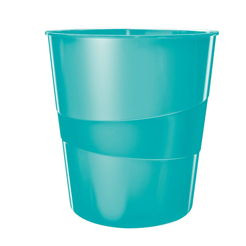 Coș birou Leitz WOW 15L turcoaz metalizat