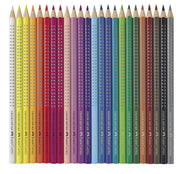 Creioane Colorate Grip 2001 24 Culori Cutie Metal Faber-Castell