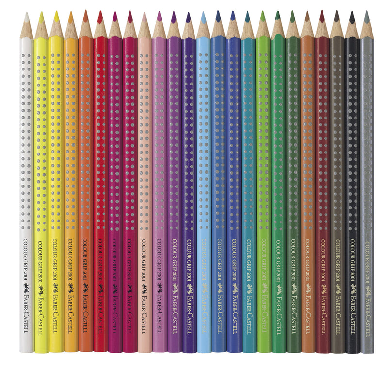 Creioane Colorate Grip 2001 24 Culori Cutie Metal Faber-Castell