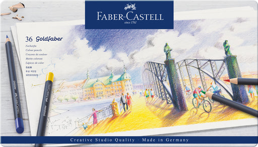Set Creioane Colorate Goldfaber 36 Culori Cutie Metal Faber-Castell