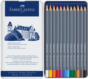 Creioane Colorate Acuarelă Goldfaber Aqua 12 Culori Cutie Metal Faber-Castell