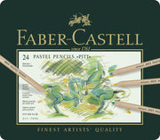 Set Creioane Pastel Pitt 24 Culori Cutie Metal Faber-Castell
