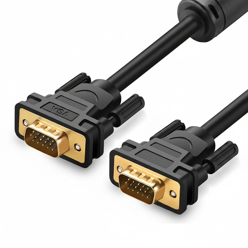 Cablu VGA VG101 11630 1.5m Full HD Ecranat Negru Ugreen