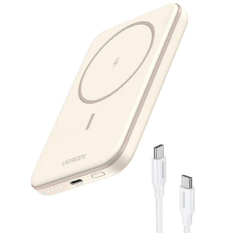 Baterie Externă PB560 5000mAh 15W Magnetică Bej Ugreen