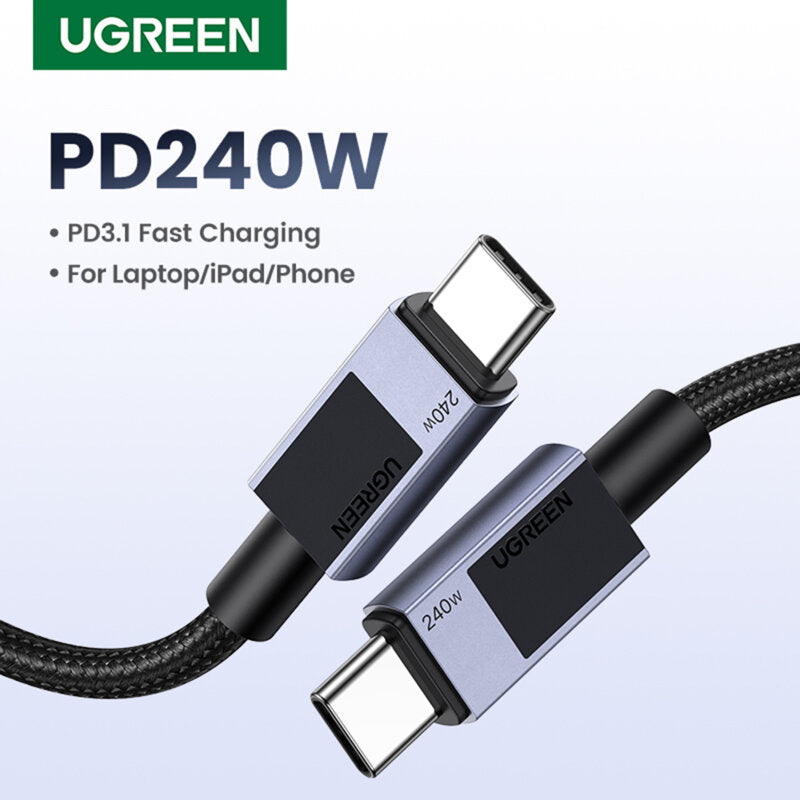 Cablu USB-C la USB-C Ugreen L513 240W 1m gri