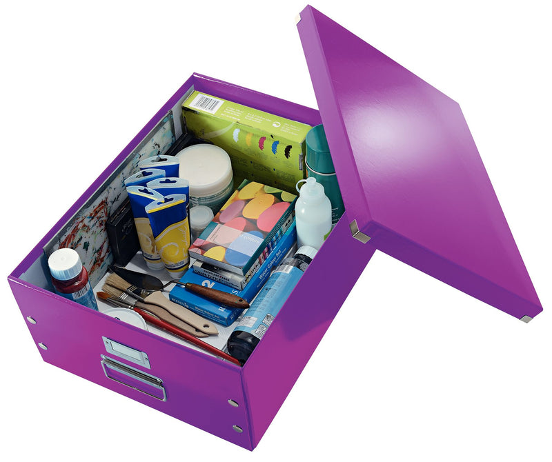 Cutie Depozitare Mare Mov Click&Store 369x200x482mm - Leitz