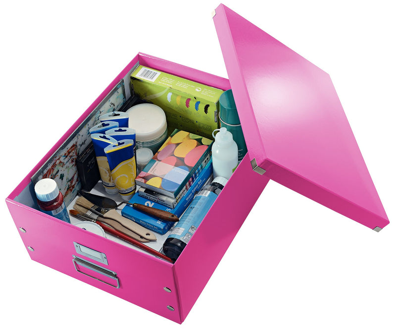 Cutie Depozitare Mare Roz Click&Store 369x200x482mm - Leitz