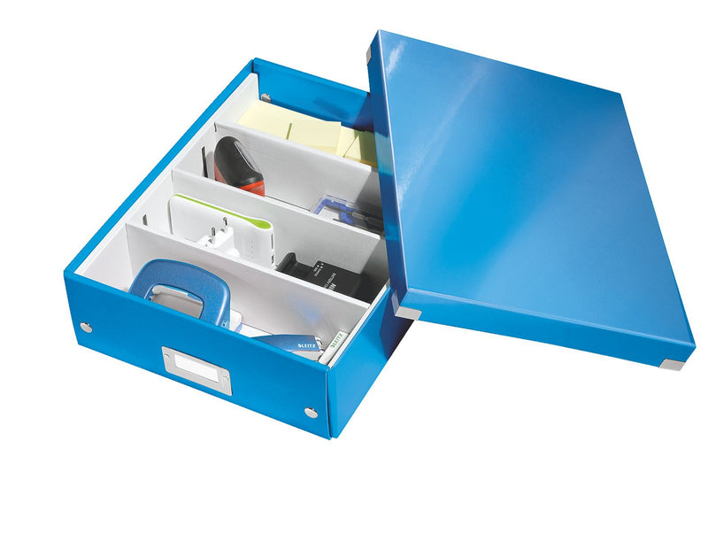 Cutie Organizer Medie Albastră Click&Store 281x100x370mm - Leitz