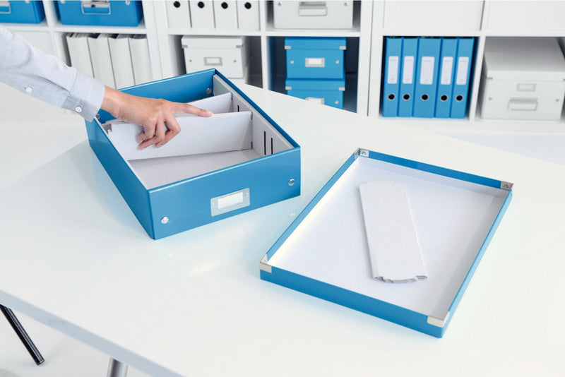 Cutie Organizer Medie Albastră Click&Store 281x100x370mm - Leitz