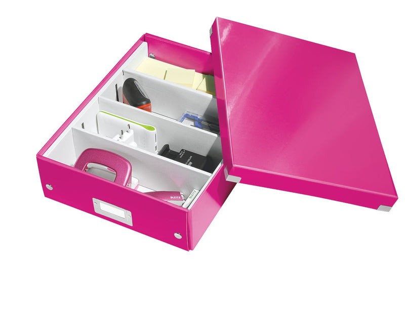 Cutie Organizer Medie Roz Click&Store 281x100x370mm - Leitz