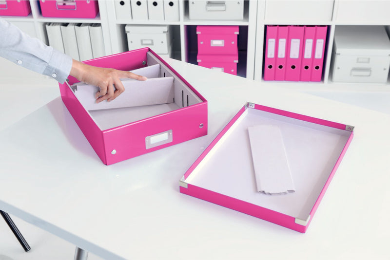 Cutie Organizer Medie Roz Click&Store 281x100x370mm - Leitz
