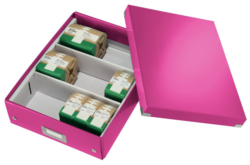 Cutie Organizer Medie Roz Click&Store 281x100x370mm - Leitz