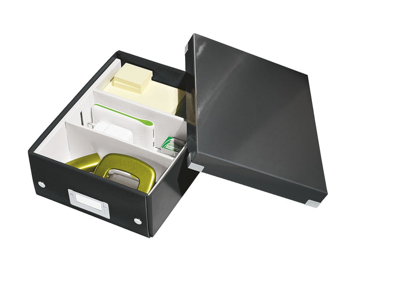 Cutie Organizer Mică Neagră Click&Store 220x100x282mm - Leitz