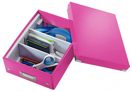 Cutie Organizer Mică Roz Click&Store 220x100x282mm - Leitz