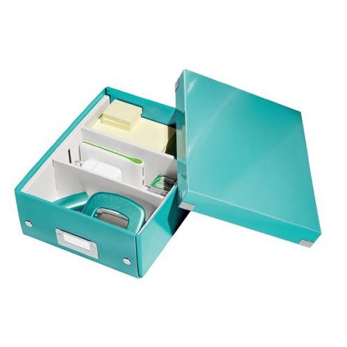 Cutie Organizer Mică Turcoaz Click&Store 220x100x282mm - Leitz