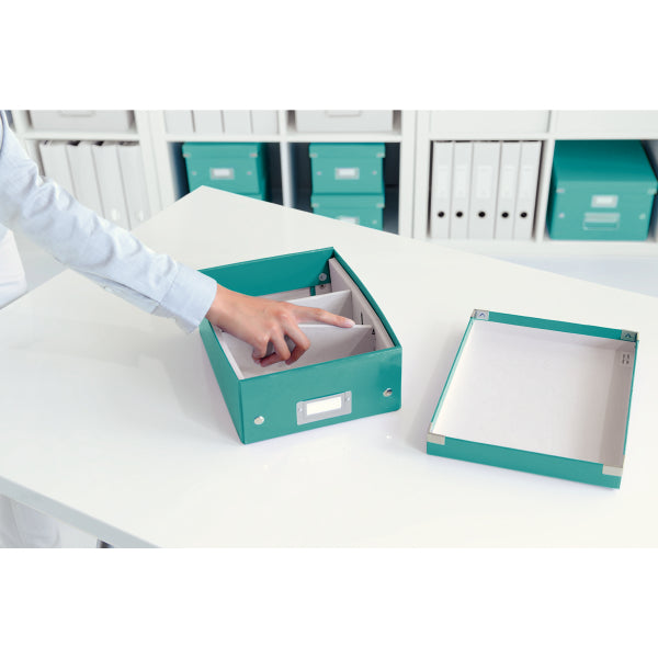 Cutie Organizer Mică Turcoaz Click&Store 220x100x282mm - Leitz