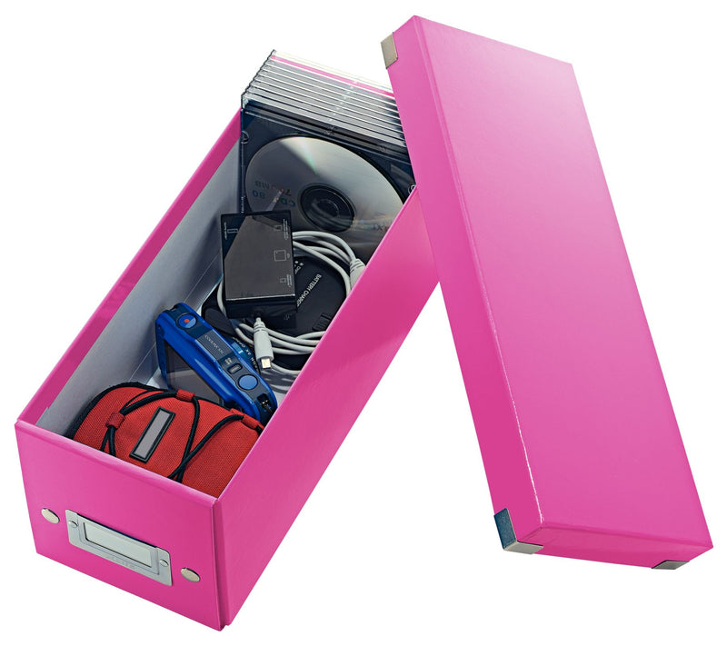 Cutie pentru CD-uri Roz Click&Store 143 x 136 x 352 mm Leitz
