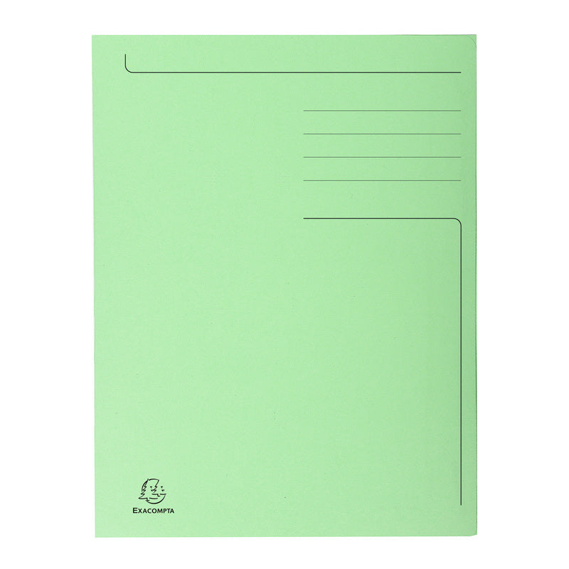 Dosar Carton Plic Verde Exacompta pentru organizarea și arhivarea documentelor