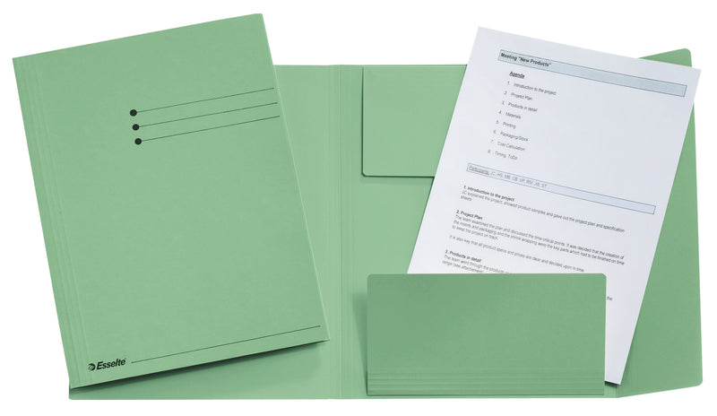 Dosar Carton Plic Verde Pal - Esselte