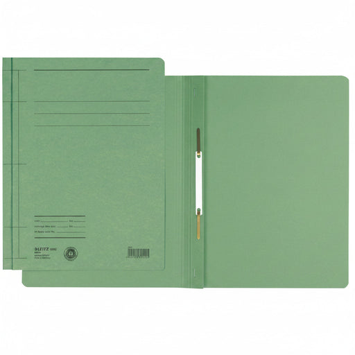 Dosar Carton Șină Verde Leitz pentru organizarea și arhivarea documentelor
