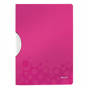 Dosar plastic cu clip roz metalizat LEITZ format A4