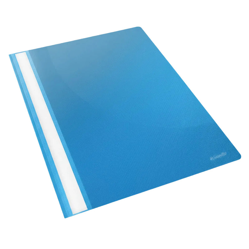 Dosar plastic cu șină albastru deschis set 25 buc ESSELTE format A4
