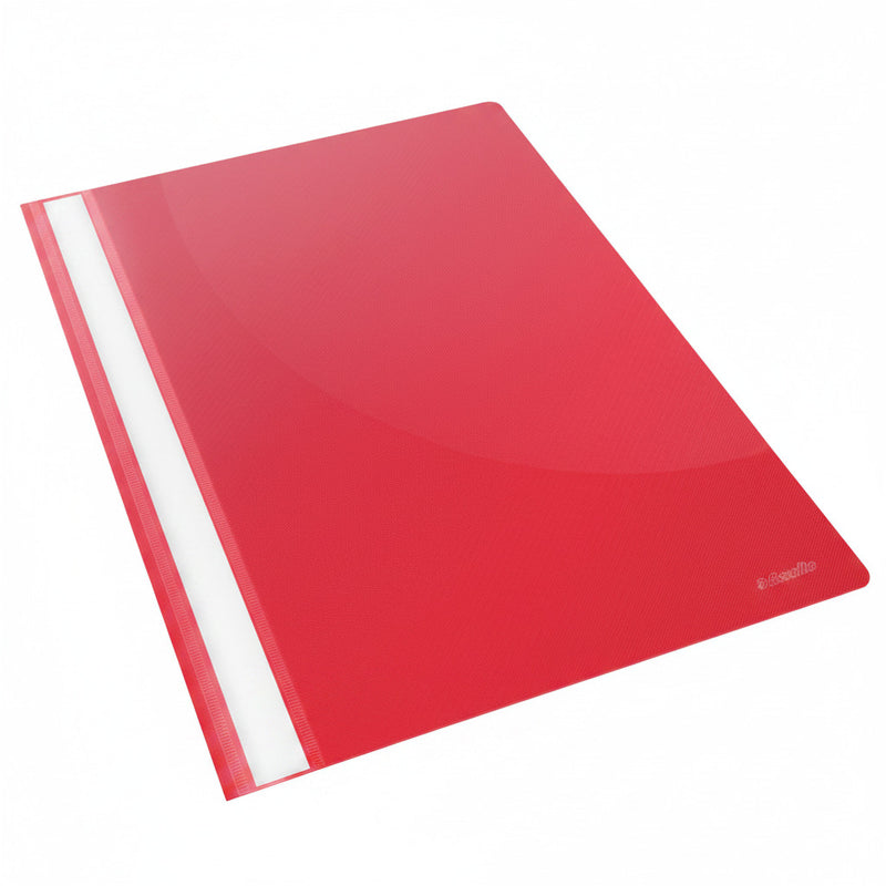 Dosar plastic cu șină roșu set 25 buc ESSELTE format A4